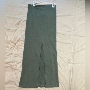 Fabletics Stretchy Green Skirt with Slit